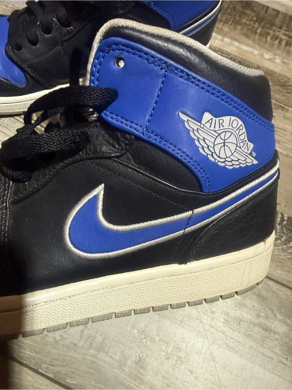 Jordan Mid-Top Sneakers - Black & Royal Blue